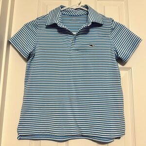 Vineyard Vines Blue Striped Kids Polo Shirt Size 7